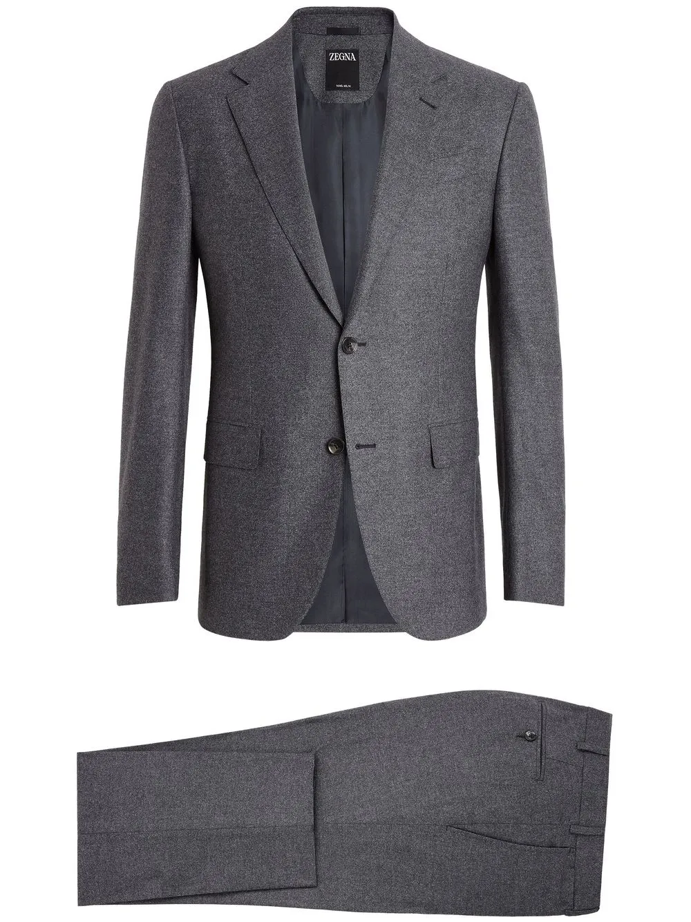

Zegna traje de dos piezas con botones - Gris