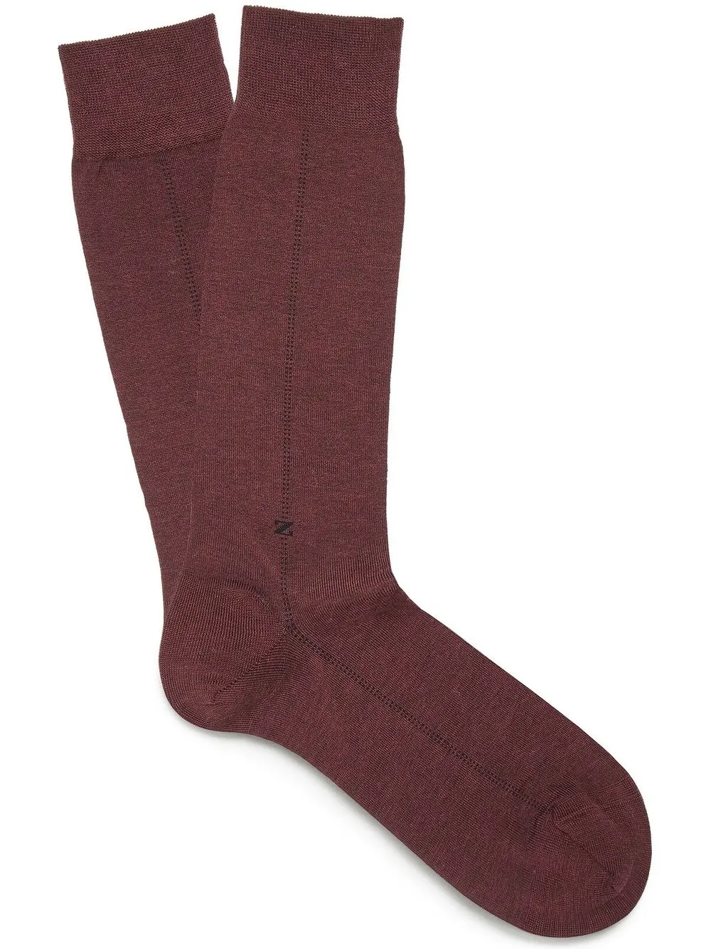 

Zegna calcetines con logo bordado - Marrón
