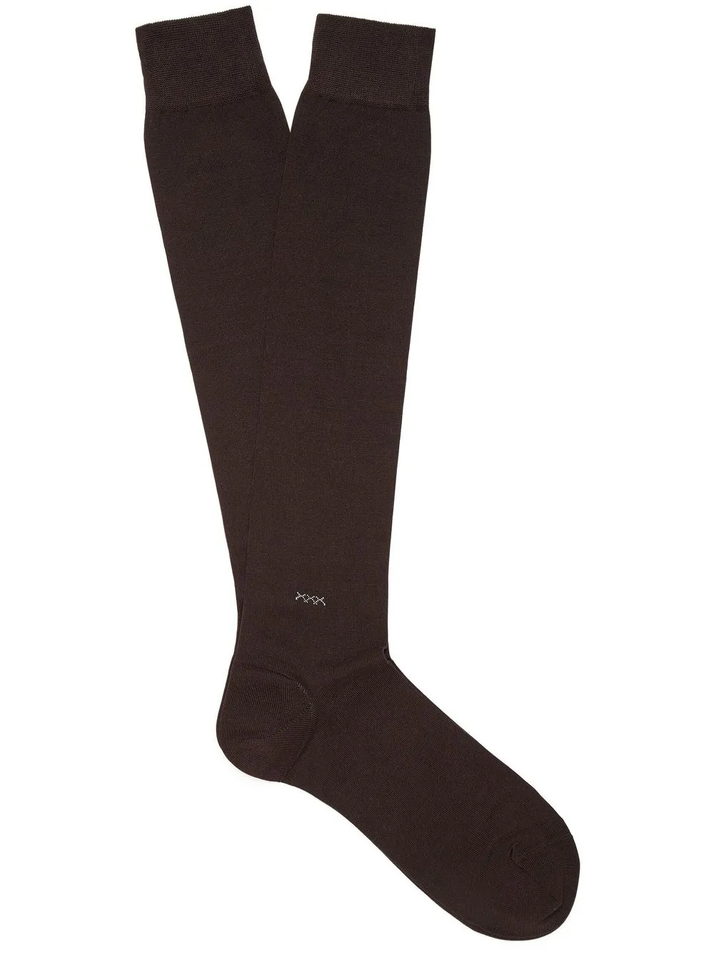 

Zegna calcetines por la rodilla bordados - Marrón