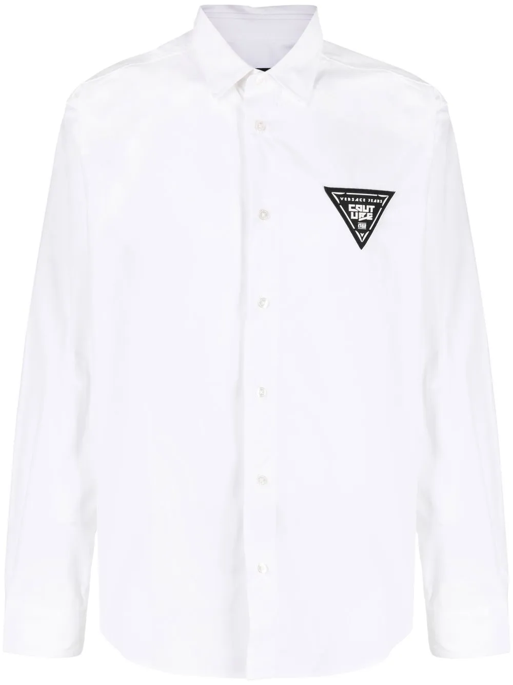 

Versace Jeans Couture camisa con botones y logo - Blanco