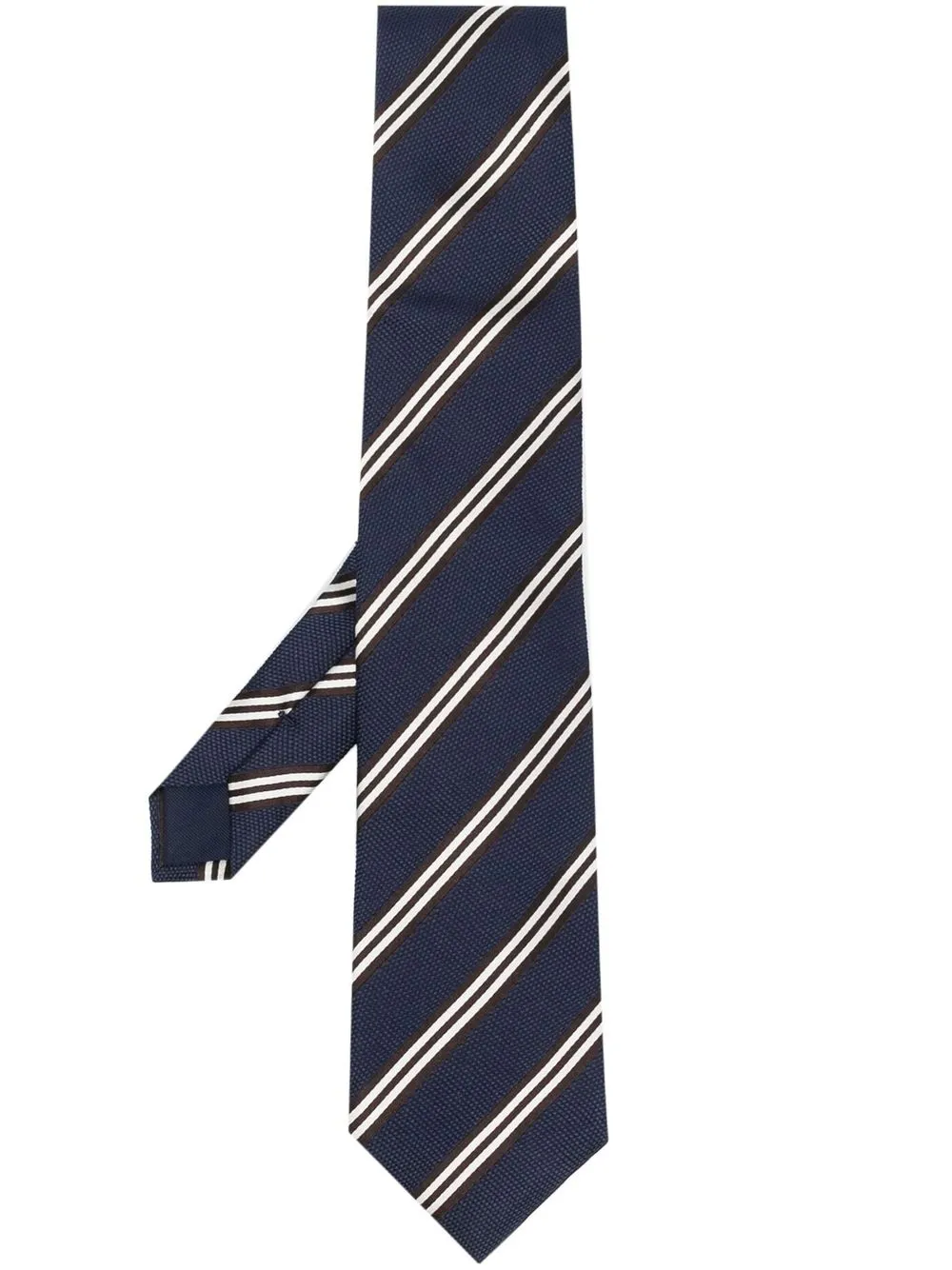 

Corneliani stripe-print silk tie - Blue