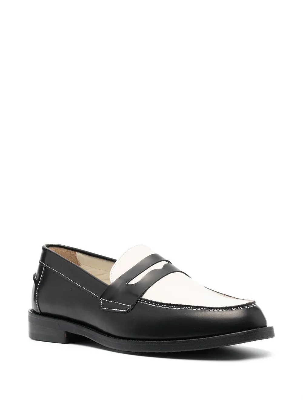 DUKE & DEXTER Esquire loafers met colourblocking - Zwart