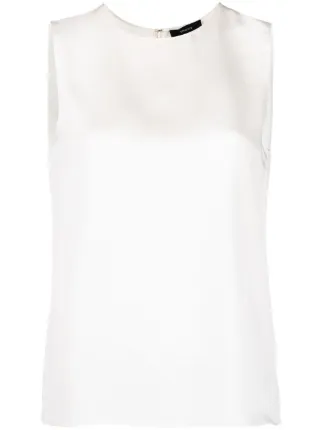 Theory Silk sleeveless vest White FARFETCH