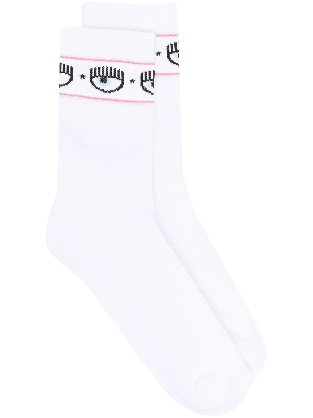 

Chiara Ferragni calcetines con logo estampado - Blanco