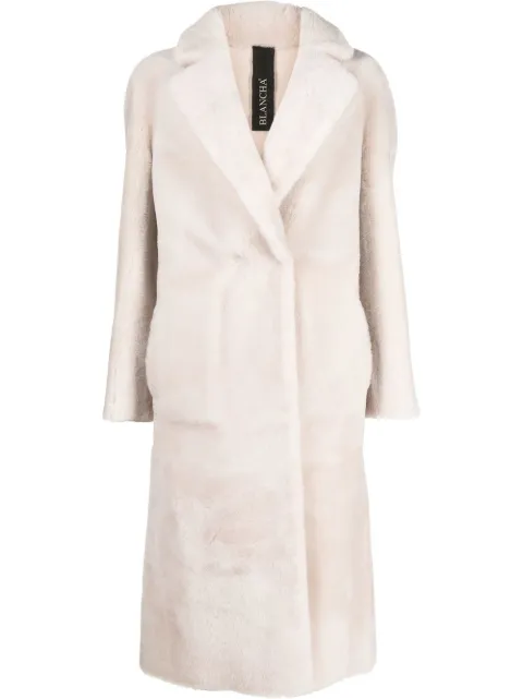 Blancha Shearling single-breasted coat 