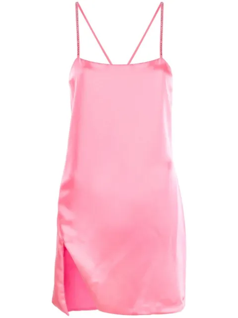 The Attico side-slit slip mini dress
