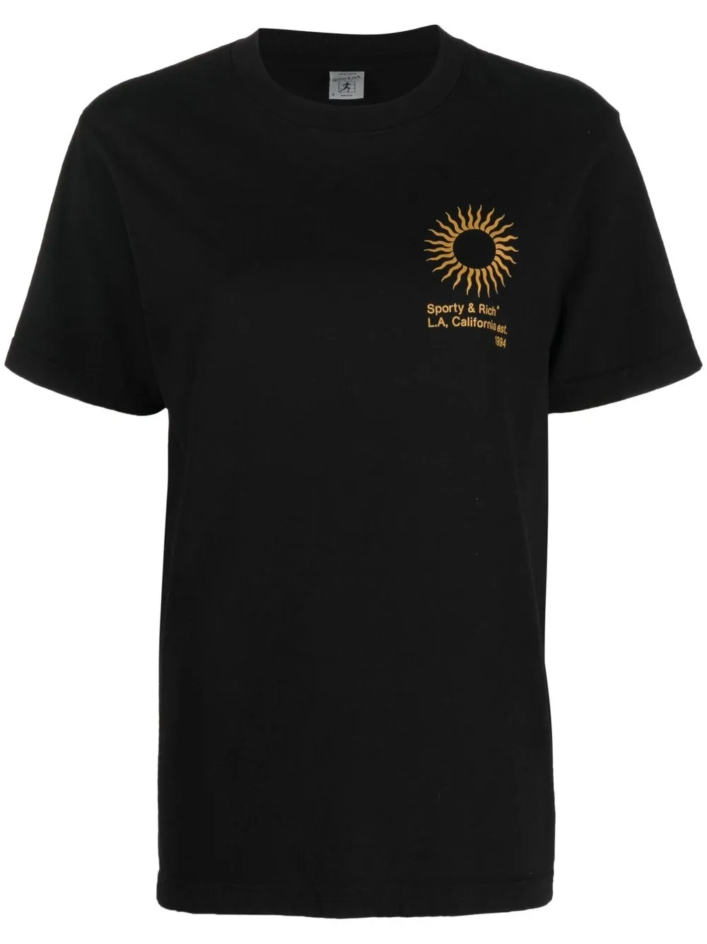 

Sporty & Rich playera con cuello redondo y logo - Negro