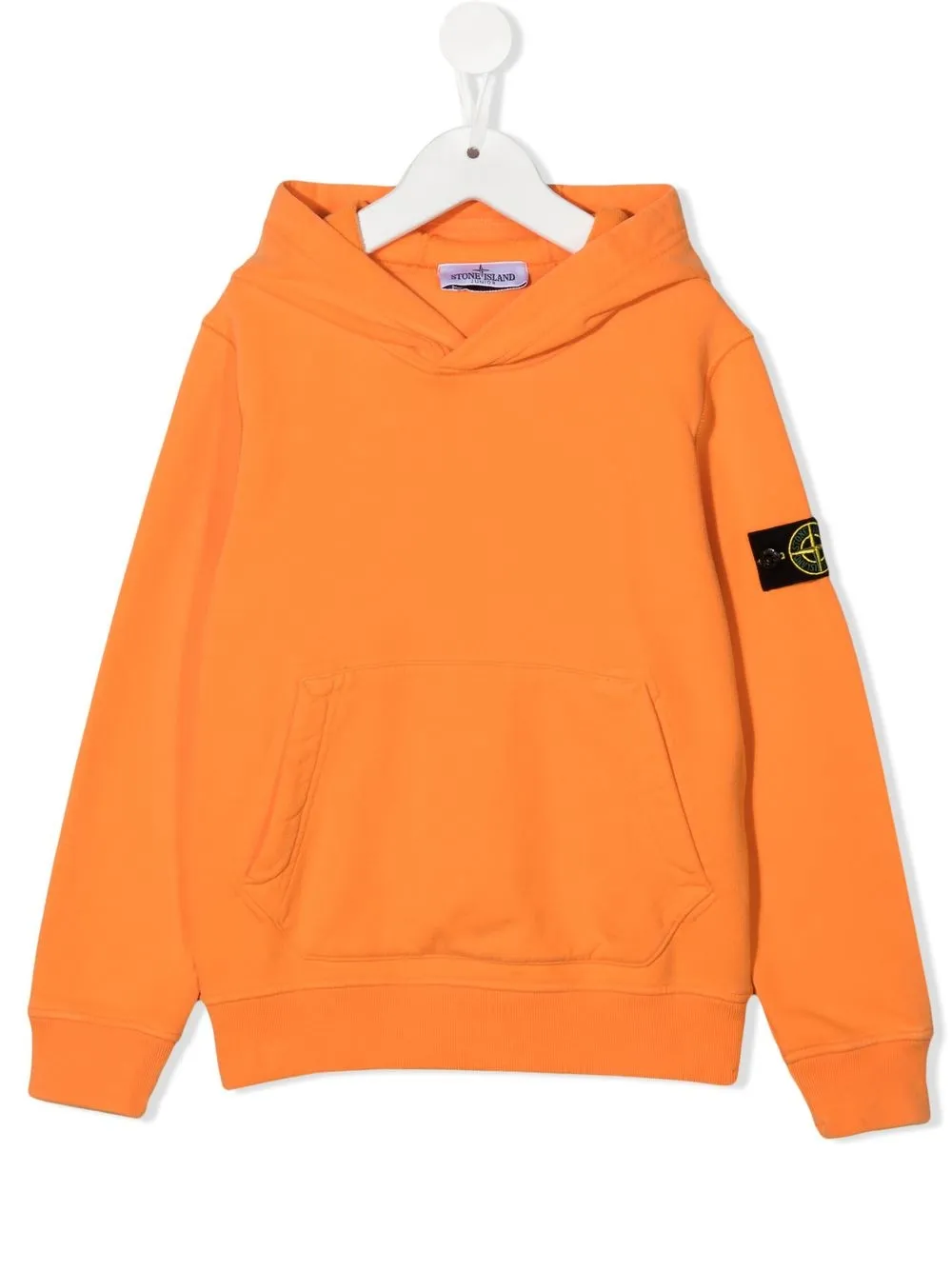 

Stone Island Junior pouch-pocket cotton hoodie - Orange