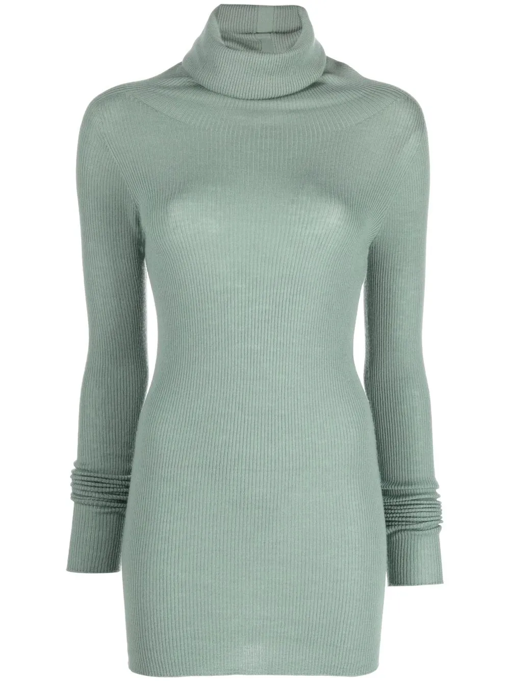 

Rick Owens knitted line roll neck jumper - Green