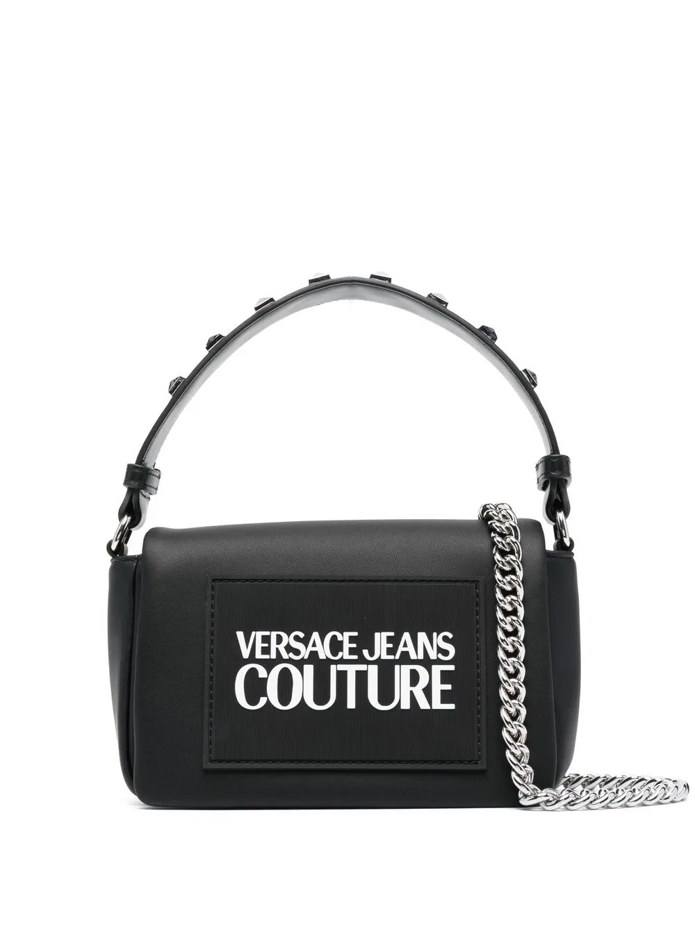 

Versace Jeans Couture tote con logo y apliques - Negro