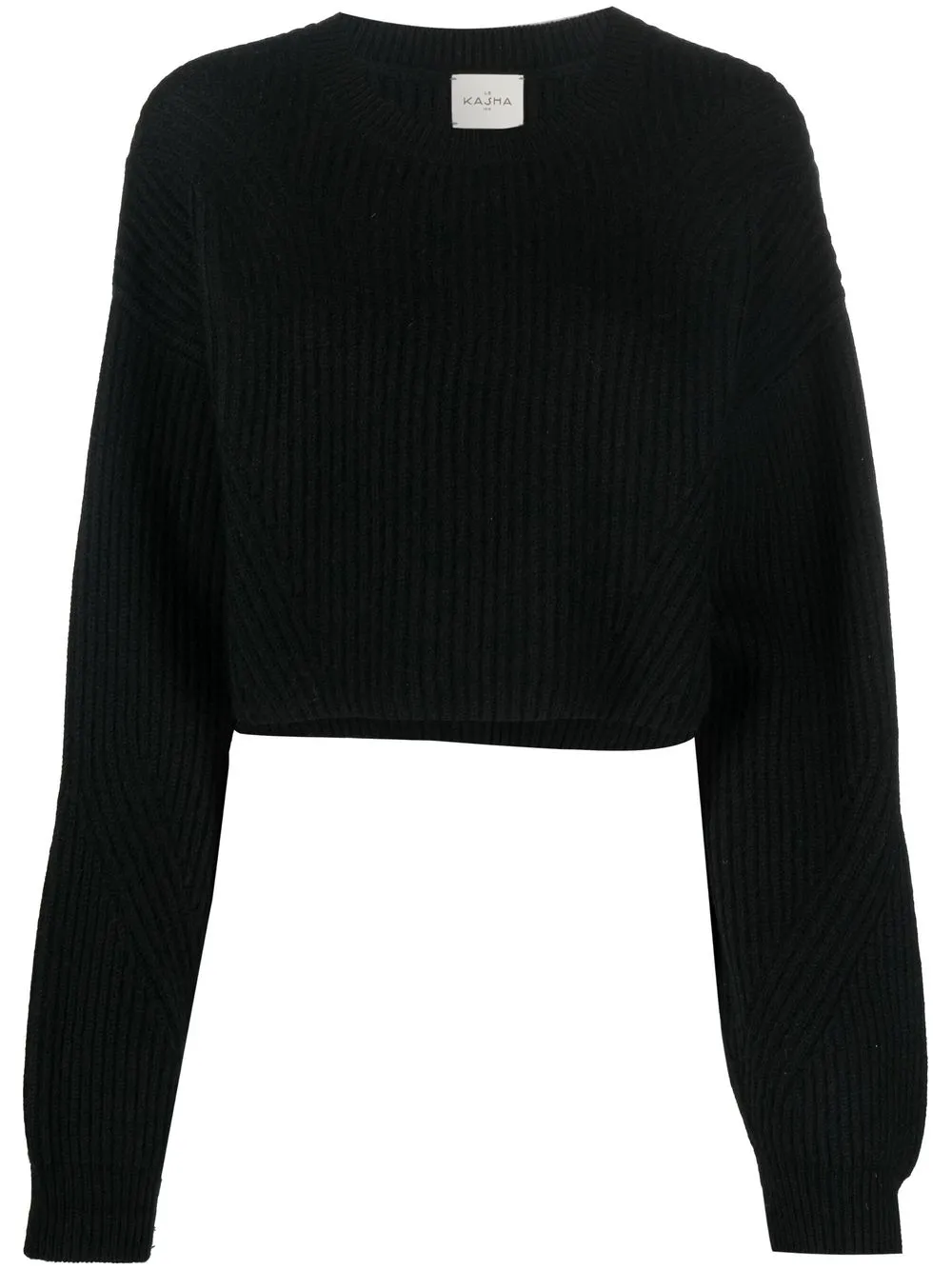 

Le Kasha ribbed-knit organic-cashmere jumper - Black