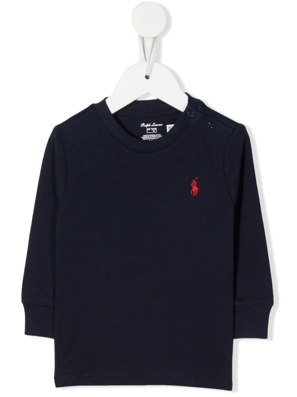 

Ralph Lauren Kids top manga larga con diseño bordado - Azul