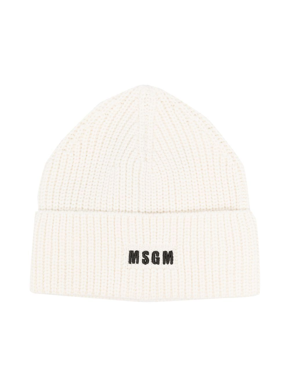 

MSGM Kids gorro tejido con logo - Neutro