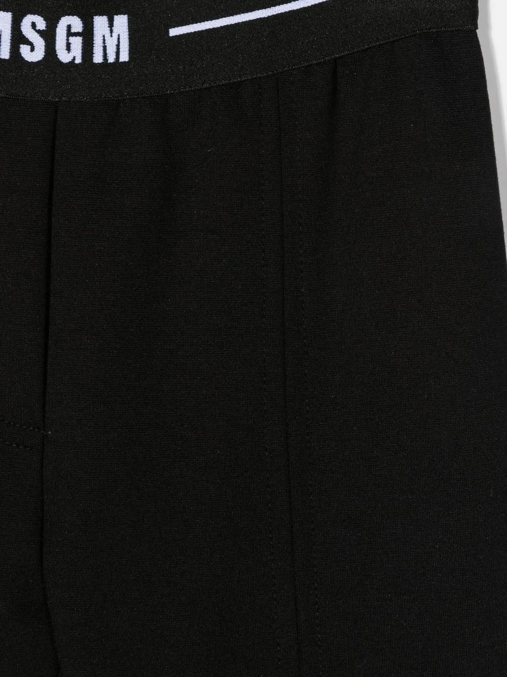 Msgm Kids Ausgestellte Jerseyhose Mit Logo   Blau 