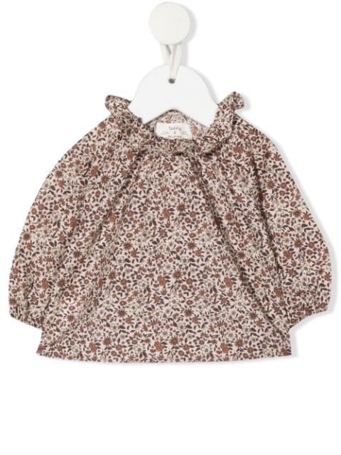 TEDDY & MINOU floral-print ruffled blouse