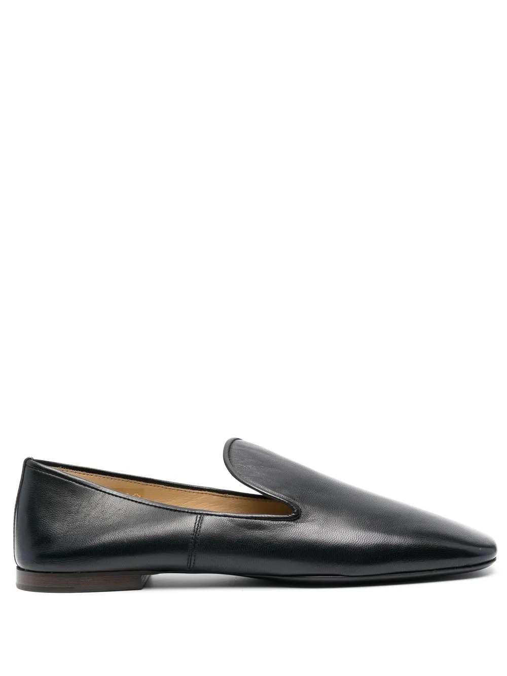 

Lemaire square-toe leather loafers - Black