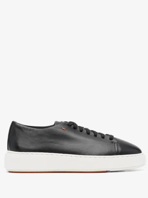 Santoni leather low-top sneakers
