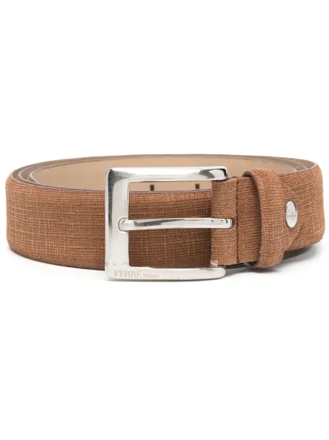 Gianfranco Ferré Pre-Owned square buckle tweed belt