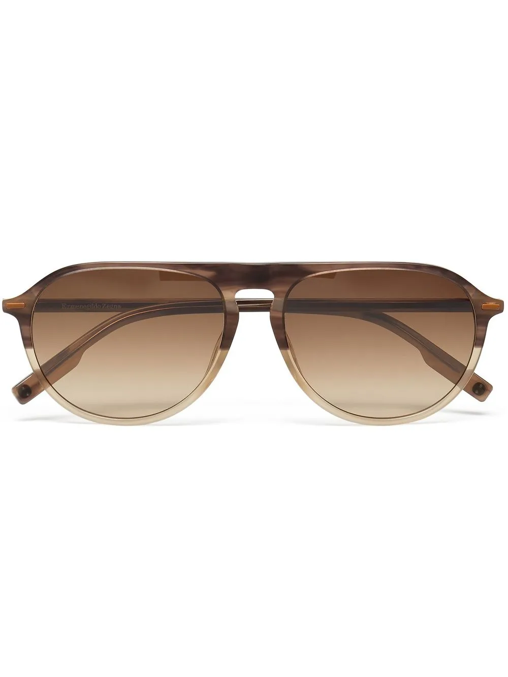 

Zegna lentes de sol con armazón estilo piloto - Marrón