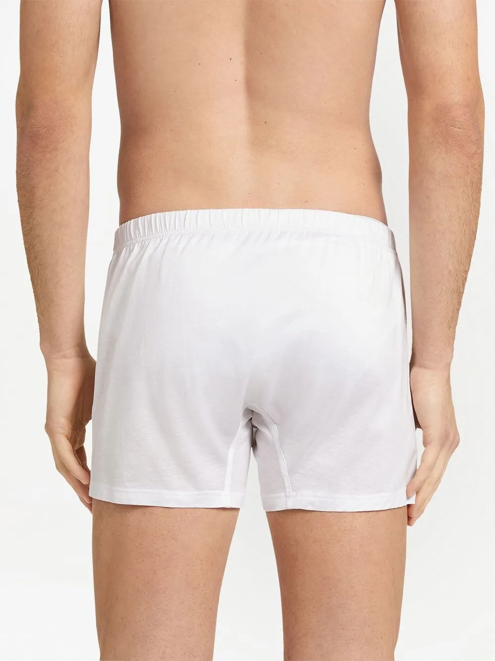  Zegna Geknöpfte Filoscozia Boxershorts   Weiß 