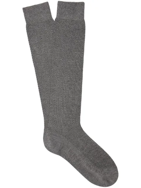 Zegna chevron knit calf-length socks