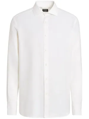 hugo boss white long sleeve shirt