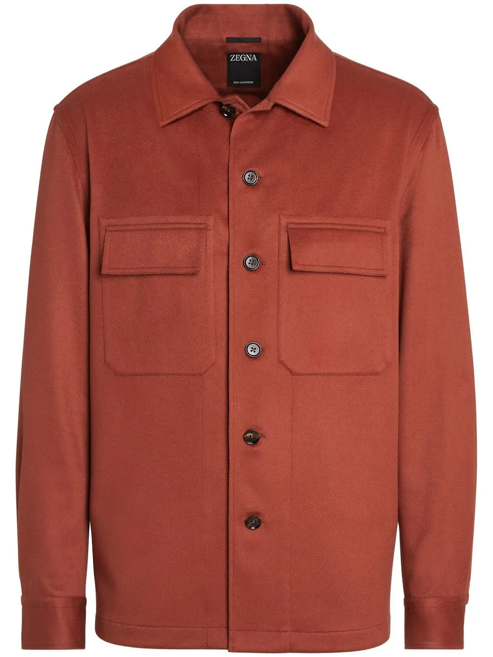 

Zegna camisa de cachemira manga larga - Rojo