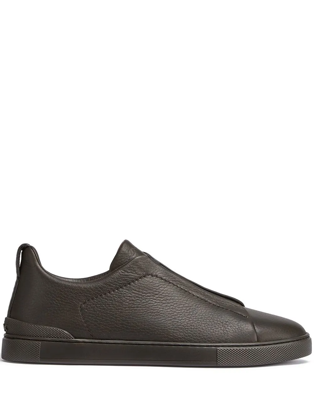 Zegna baskets à détails de coutures | vert | Image 1