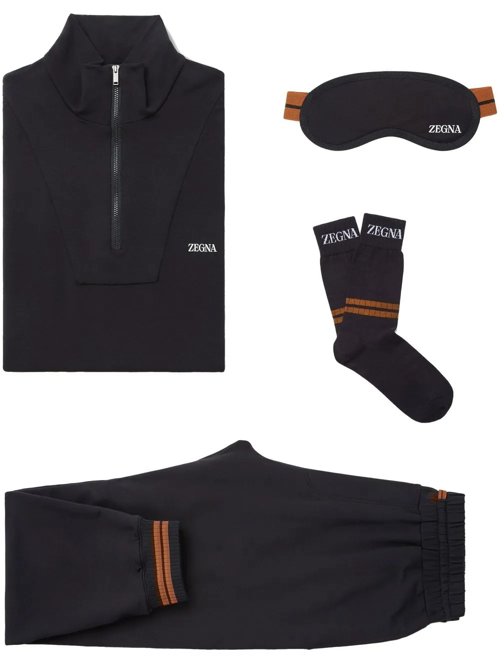 

Zegna set de pijama con logo - Negro