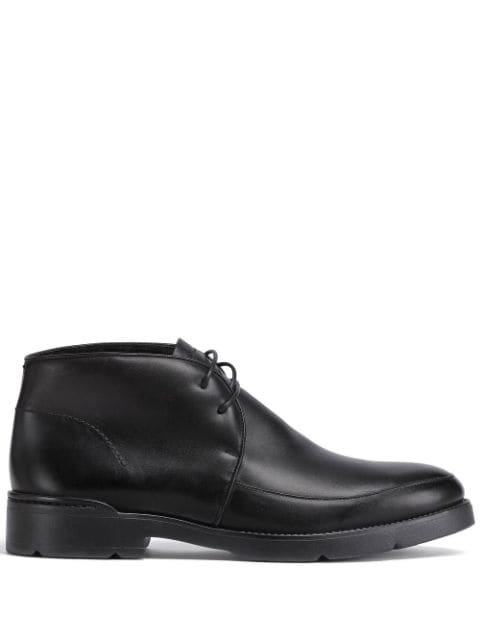 Zegna Cortina leather ankle boots