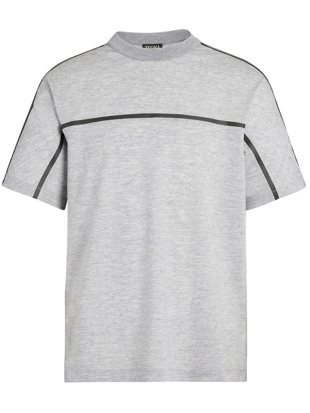 

Zegna playera con hombros caídos y rayas estampadas - Gris