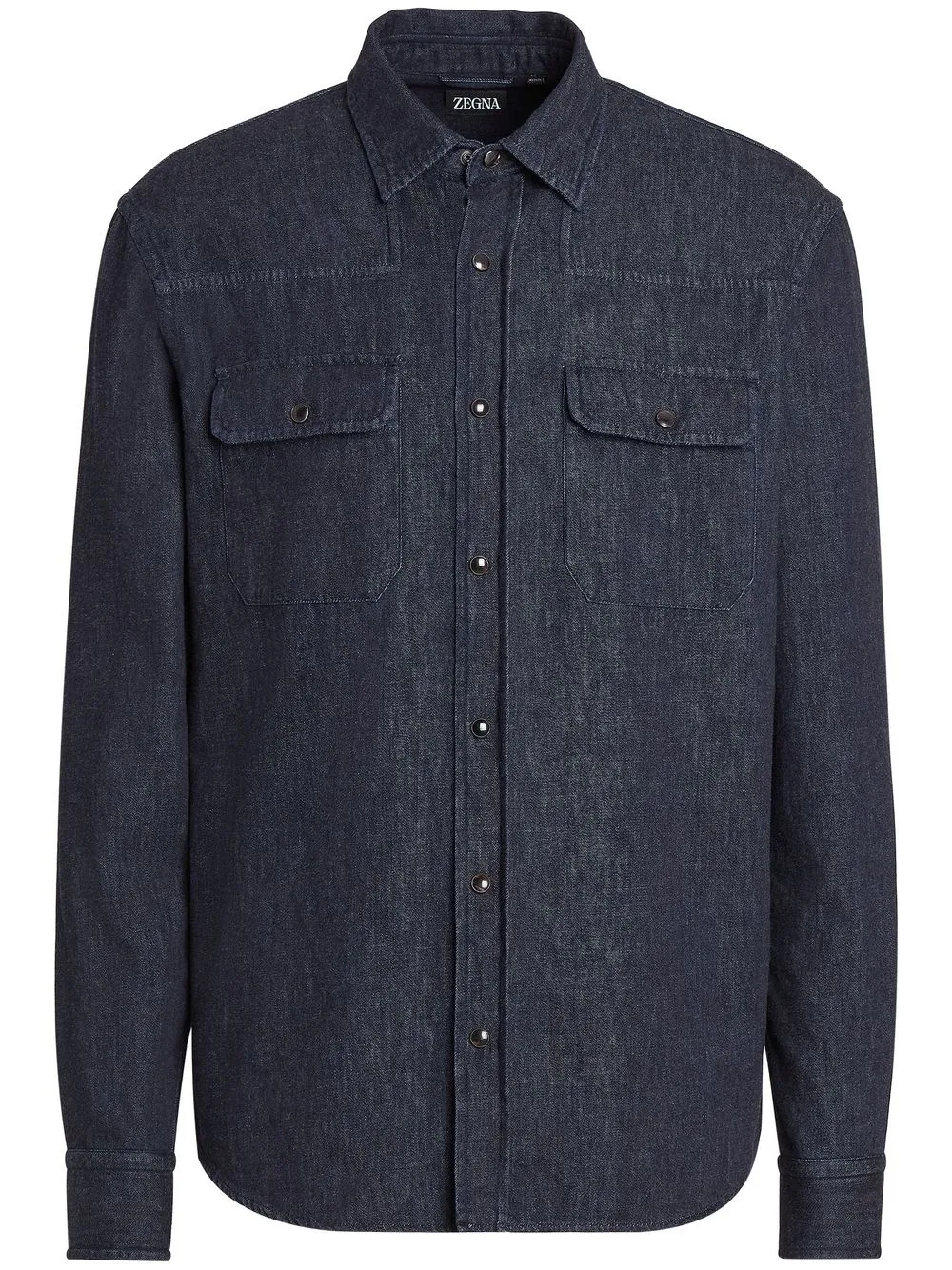 

Zegna vestido camisero manga larga - Azul