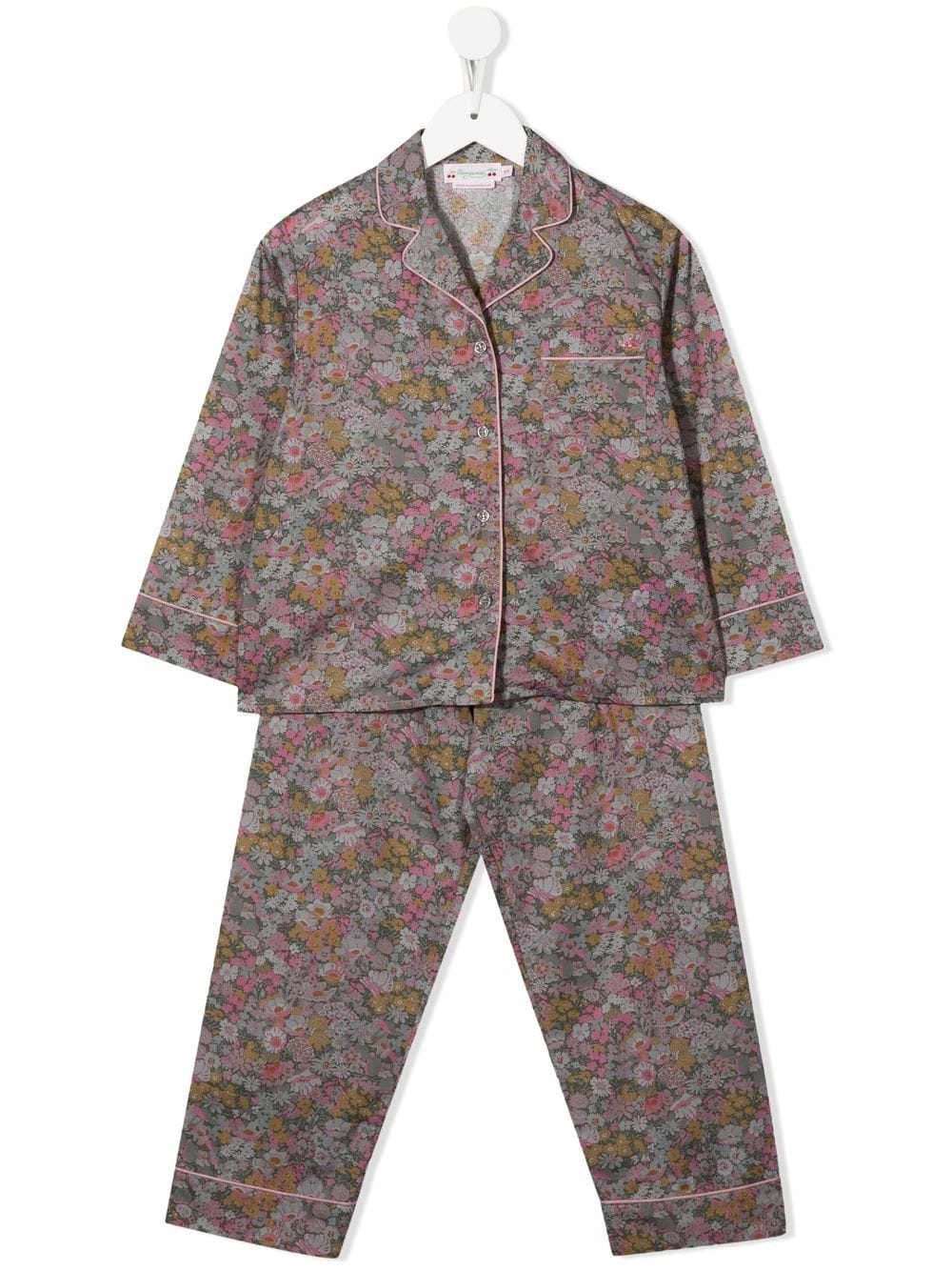 bonpoint pyjama à fleurs - vert