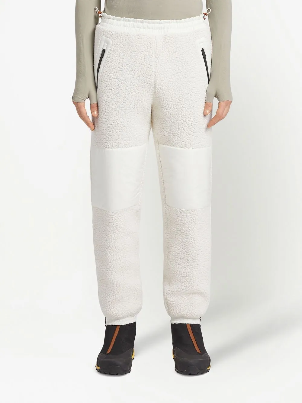  Zegna Skihose Aus Fleece Mit Logo Patch   Weiß 
