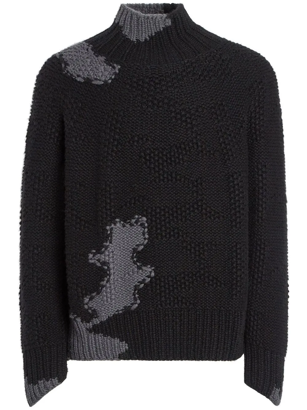 

Zegna suéter de cachemira de tejido grueso - Negro