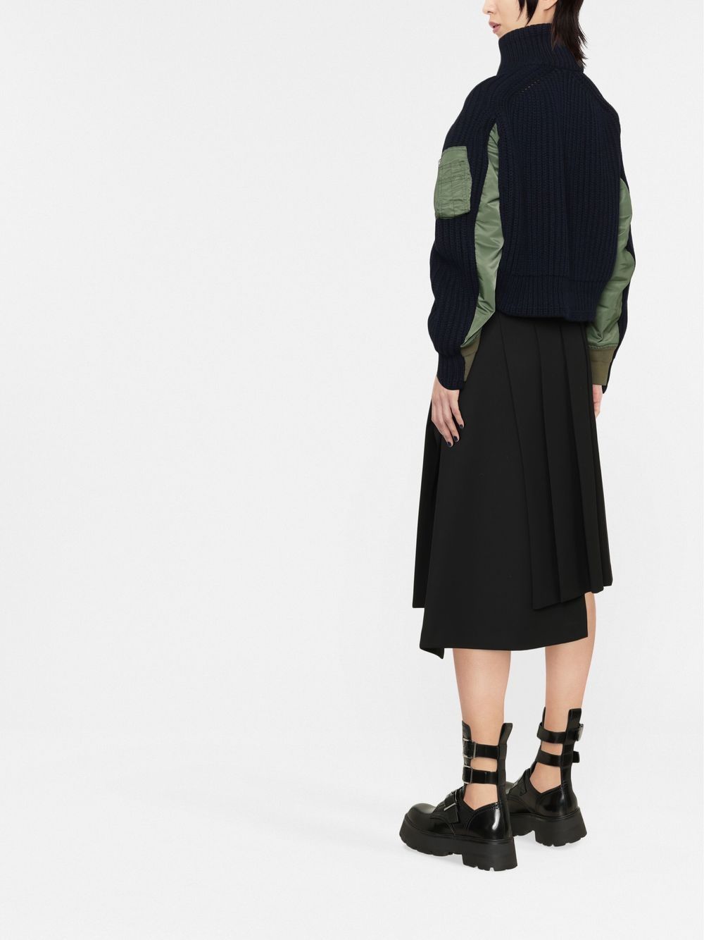 Sacai Asymmetric Cropped Bomber Jacket - Farfetch