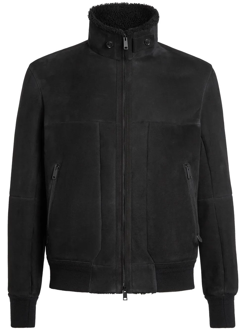 

Zegna chamarra con cuello de tortuga - Negro