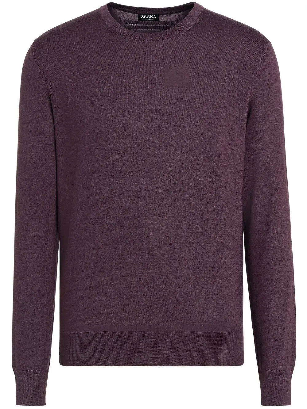 

Zegna suéter tejido con cuello redondo - Morado
