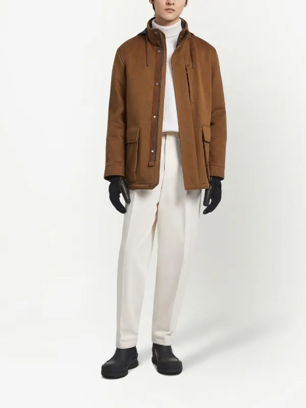 Zegna Oasi Cashmere Padded Overjacket | Brown | FARFETCH