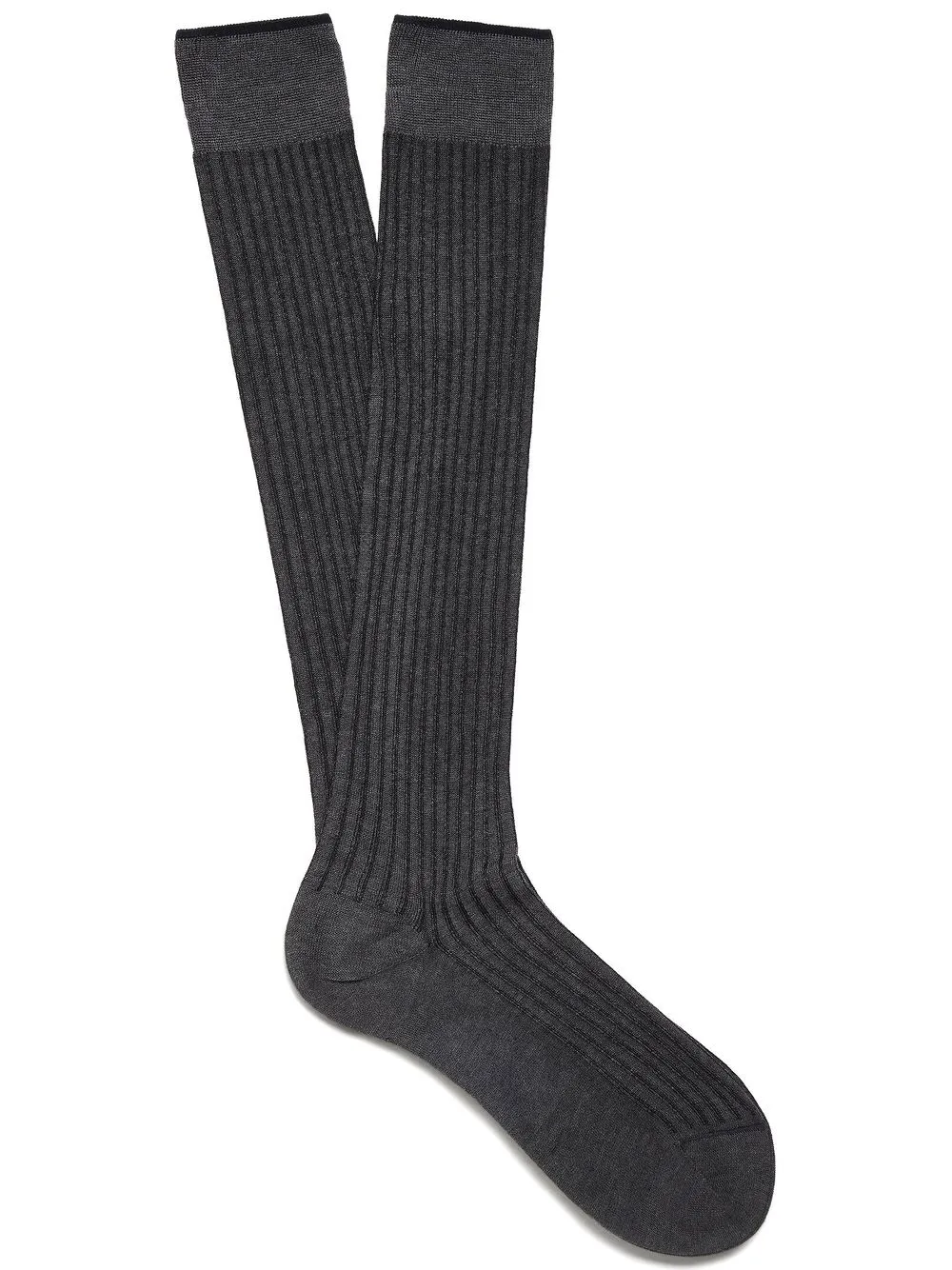

Zegna calcetines de canalé por la rodilla - Gris