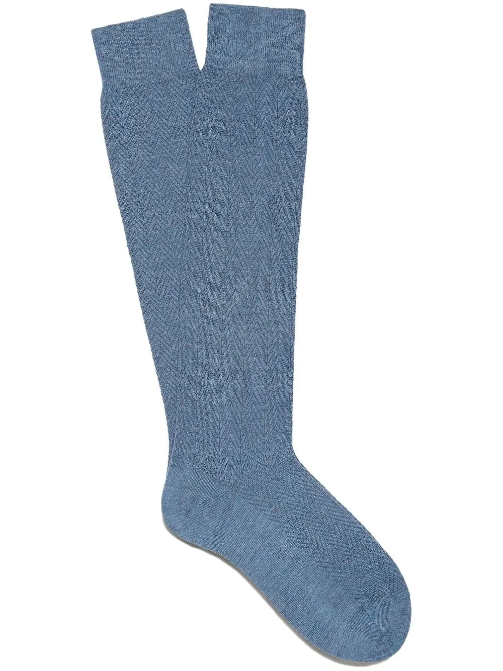 

Zegna calcetines de canalé a media pierna - Azul