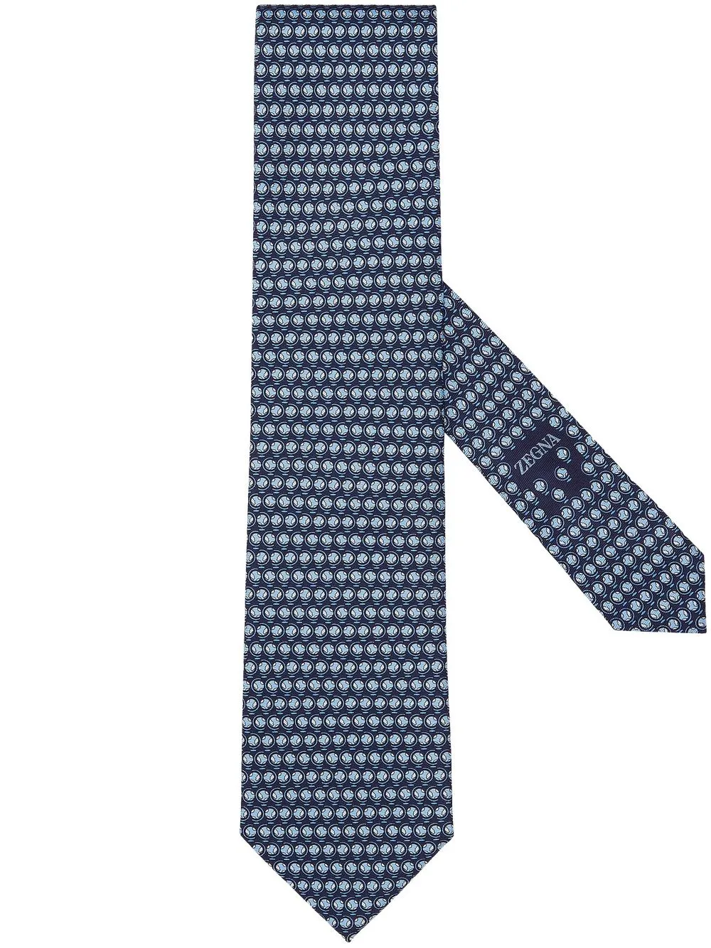 

Zegna corbata de seda con motivo - Azul