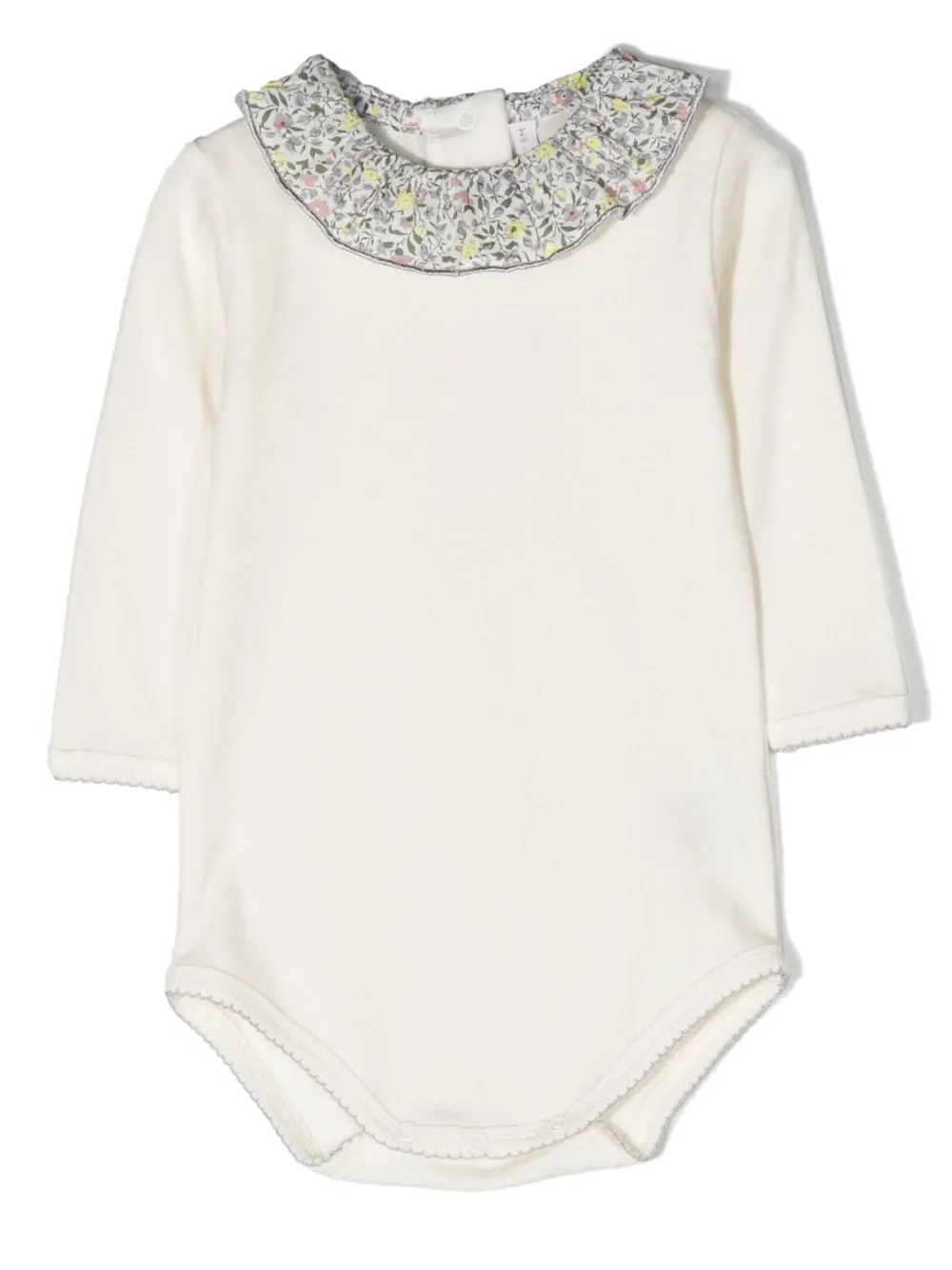 

Bonpoint romper con cuello con volantes - Blanco