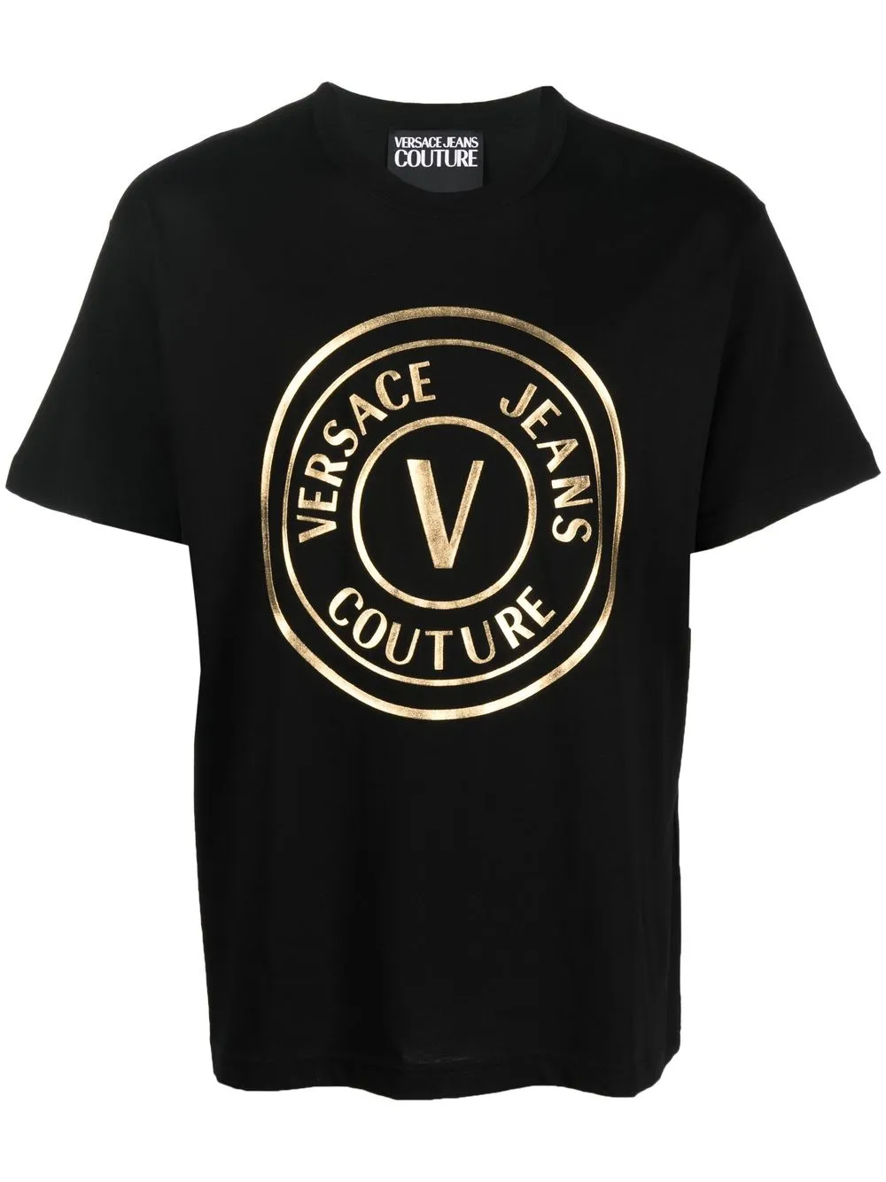 

Versace Jeans Couture playera con cuello redondo y logo - Negro