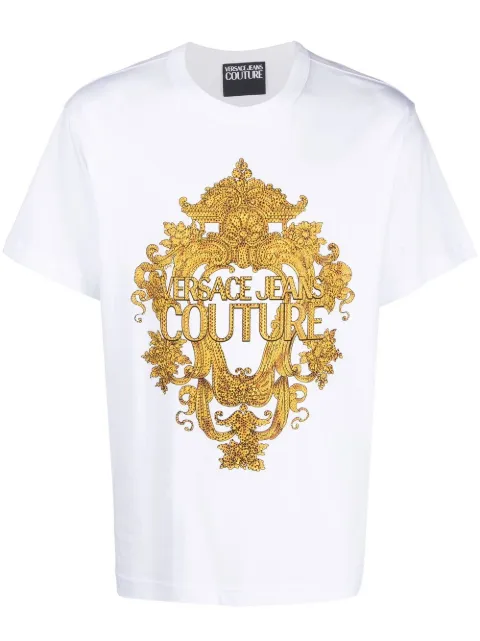 logo baroque print T-shirt