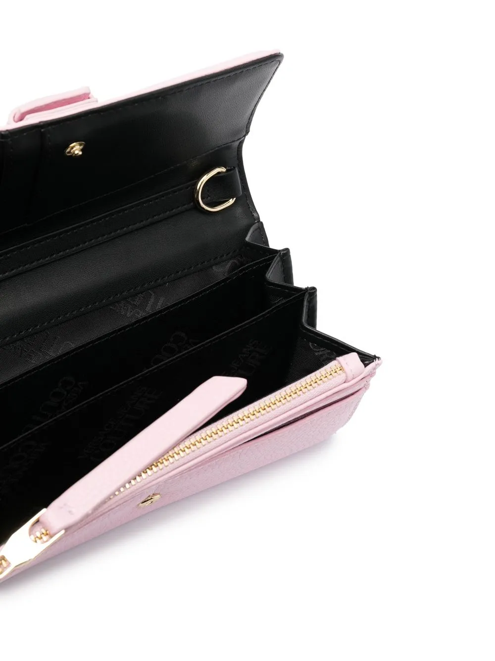 Versace Jeans Couture Baroque Buckle Wallet On Chain In Pink ModeSens