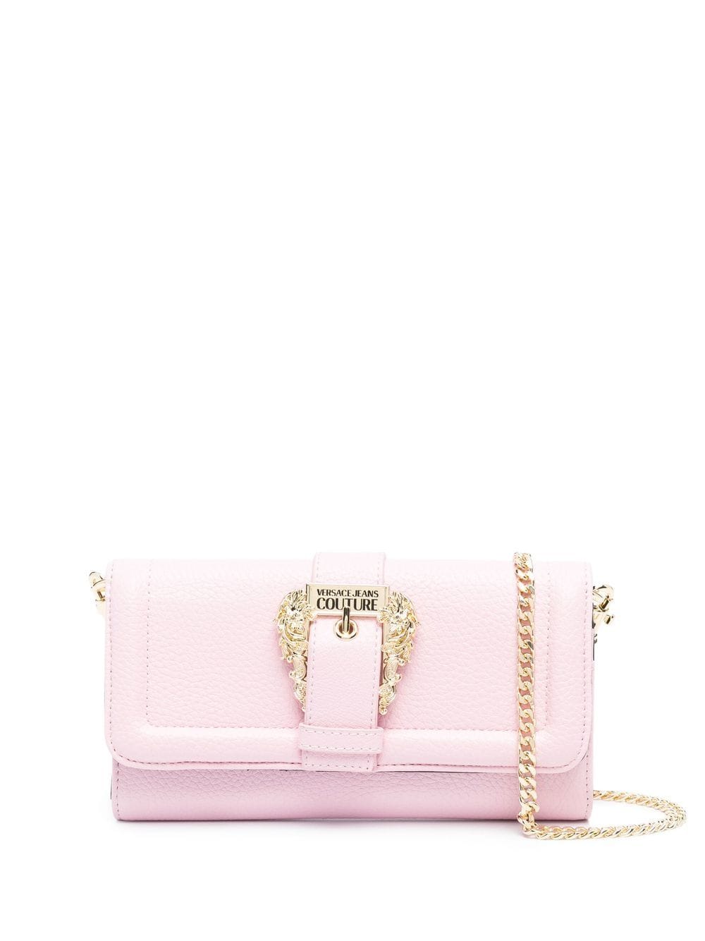 Versace Jeans Couture Baroque Buckle Wallet On Chain In Pink | ModeSens