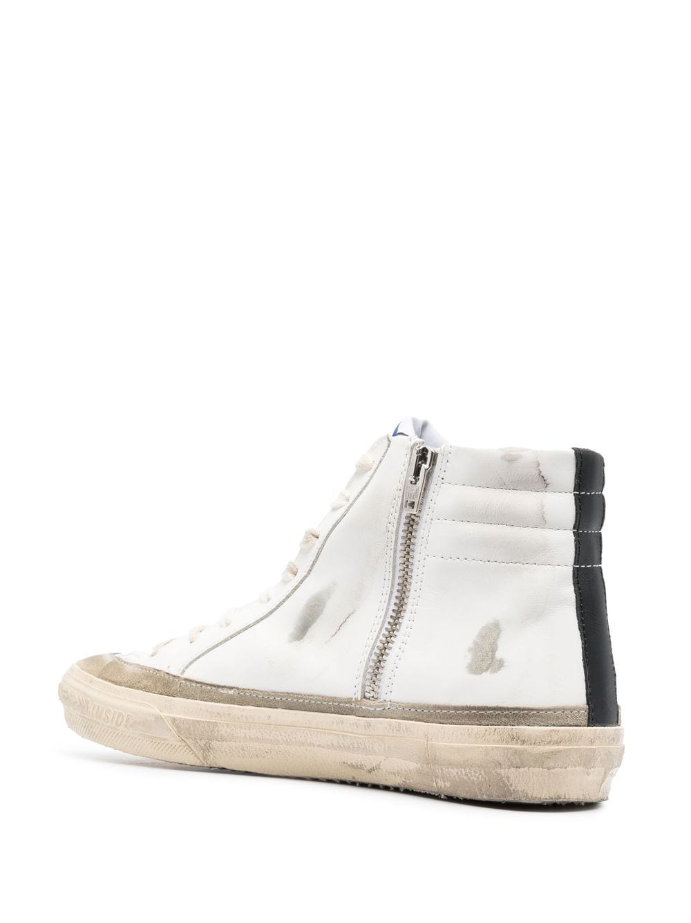 Shop Golden Goose Slide High-top Sneakers In White