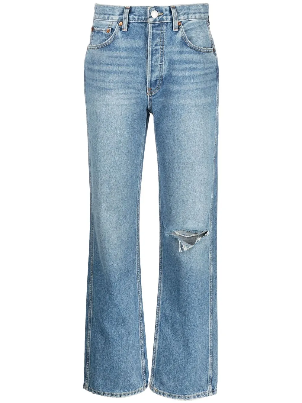 

RE/DONE 90s ripped wide-leg jeans - Blue