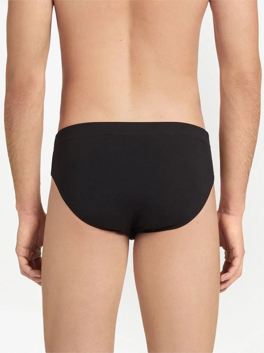  Zegna Slip à Taille Logo - Noir 